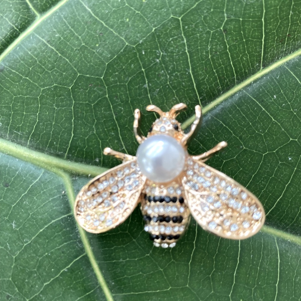 Beautiful brooch. Luxury style, goes with everything.